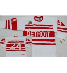 Detroit Red Wings #24 PROBERT White CCM Throwback Jersey