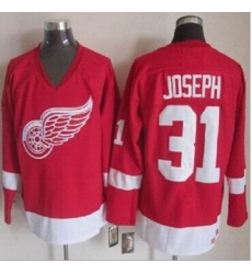 Detroit Red Wings #31 Curtis Joseph Red CCM Throwback Stitched NHL Jersey