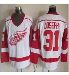 Detroit Red Wings #31 Curtis Joseph White CCM Throwback Stitched NHL Jersey