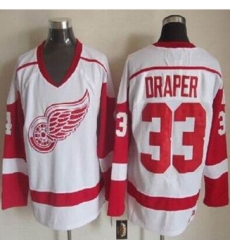 Detroit Red Wings #33 Kris Draper White CCM Throwback Stitched NHL Jersey