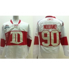 Detroit Red Wings 90 Modano White NHL Jerseys