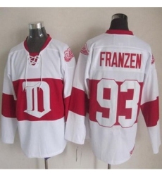 Detroit Red Wings #93 Johan Franzen White Winter Classic CCM Throwback Stitched NHL Jersey