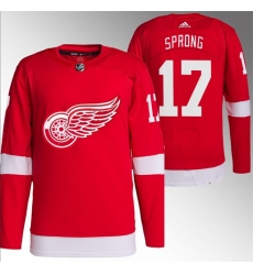 Men Detroit Red Wings 17 Daniel Sprong Red Stitched Jersey
