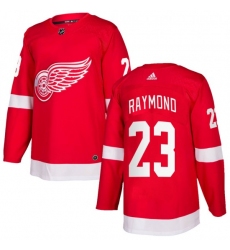 Men Detroit Red Wings 23 Lucas Raymond Red Stitched jersey