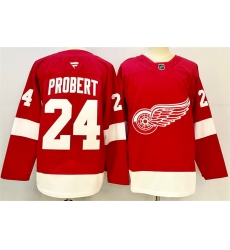 Men Detroit Red Wings 24 Bob Probert Red 2024 25 Stitched Jersey