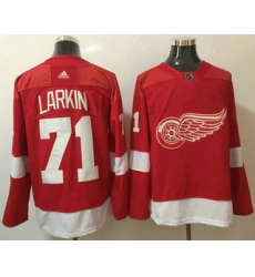 Men Detroit Red Wings 71 Dylan Larkin Red Home 2017 2018 Hockey Stitched NHL Jersey