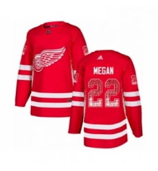 Mens Adidas Detroit Red Wings 22 Wade Megan Authentic Red Drift Fashion NHL Jersey 