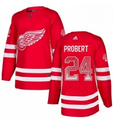 Mens Adidas Detroit Red Wings 24 Chris Chelios Authentic Red Drift Fashion NHL Jersey 