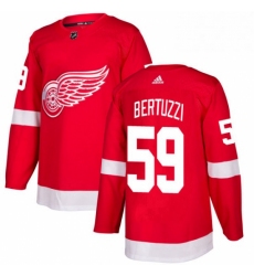 Mens Adidas Detroit Red Wings 59 Tyler Bertuzzi Authentic Red Home NHL Jersey 