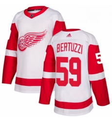 Mens Adidas Detroit Red Wings 59 Tyler Bertuzzi Authentic White Away NHL Jersey 
