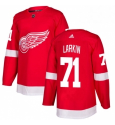 Mens Adidas Detroit Red Wings 71 Dylan Larkin Authentic Red Home NHL Jersey 