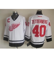 NHL Detroit Red Wings #40 Henrik Zetterberg black-white jerseys