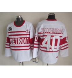 NHL Detroit Red Wings 40 Henrik Zetterberg white jerseys[m&n 75th]