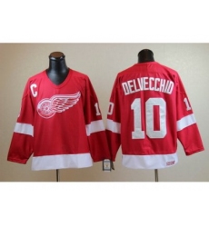 NHL Jerseys Detroit Red Wings #10 Delvecchio CCM Throwback red