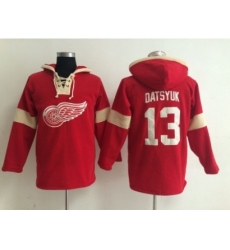 NHL detroit red wings #13 datsyuk red jerseys[pullover hooded sweatshirt]