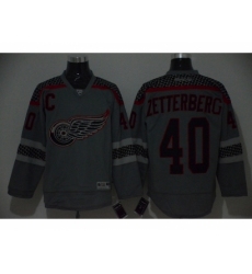 NHL detroit red wings #40 Henrik Zetterberg Charcoal Cross Check Fashion jerseys