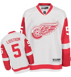 RBK hockey jerseys,Detroit Red Wings 5# Nicklas Lidstrom white