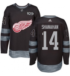 Red Wings #14 Brendan Shanahan Black 1917 2017 100th Anniversary Stitched NHL Jersey