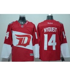 Red Wings #14 Gustav Nyquist Red 2016 Stadium Series Stitched NHL Jersey