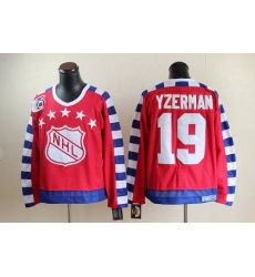 Red Wings #19 Steve Yzerman Red All Star CCM Throwback 75TH Stitched NHL Jersey