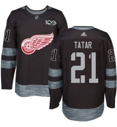 Red Wings #21 Tomas Tatar Black 1917 2017 100th Anniversary Stitched NHL Jersey