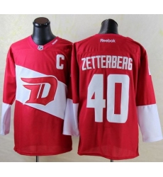 Red Wings #40 Henrik Zetterberg Red 2016 Stadium Series Stitched NHL Jersey