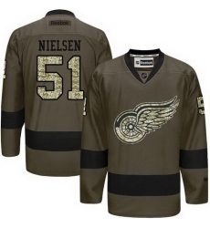 Red Wings #51 Frans Nielsen Green Salute to Service Stitched NHL Jersey
