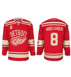 Red Wings #8 Justin Abdelkader Red 2014 Winter Classic Stitched NHL J