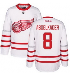 Red Wings #8 Justin Abdelkader White Centennial Classic Stitched NHL Jersey