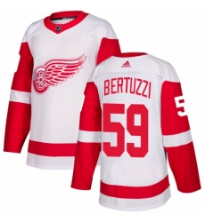 Youth Adidas Detroit Red Wings 59 Tyler Bertuzzi Authentic White Away NHL Jersey 
