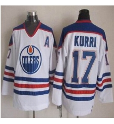 Edmonton Oilers #17 Jari Kurri White CCM Throwback Stitched NHL Jersey