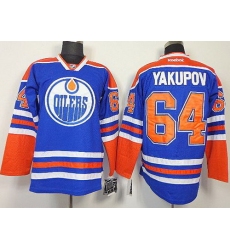 Edmonton Oilers #64 Neil Yakupov Blue NHL Jerseys
