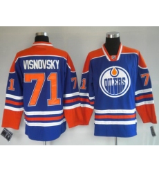 Edmonton Oilers #71 VISNOVSKY blue Jerseys