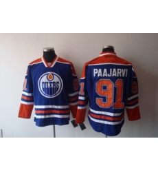 Edmonton Oilers 91 Magnus Paajarvi Blue Hockey Jersey