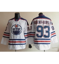 Edmonton Oilers 93# Ryan Nugent-Hopkins White Hockey Jersey