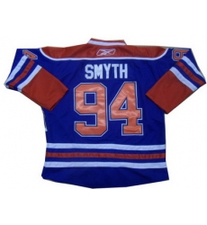 Edmonton Oilers 94 Ryan Smyth Blue Ice Hockey Jerseys