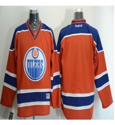 Edmonton Oilers Blank Orange Stitched NHL Jersey