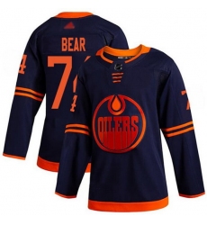 Men Edmonton Oilers 74 Ethan Bear Navy Adidas Jersey