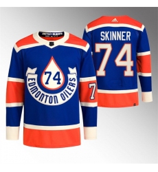 Men Edmonton Oilers 74 Stuart Skinner 2023 Royal Heritage Classic Primegreen Stitched Jersey