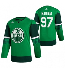 Men Edmonton Oilers 97 Connor McDavid Green 2020 Adidas Jersey