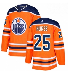 Mens Adidas Edmonton Oilers 25 Darnell Nurse Premier Orange Home NHL Jersey 