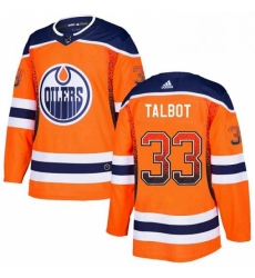Mens Adidas Edmonton Oilers 33 Cam Talbot Authentic Orange Drift Fashion NHL Jersey 