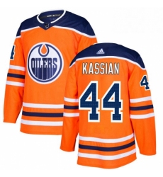 Mens Adidas Edmonton Oilers 44 Zack Kassian Premier Orange Home NHL Jersey 