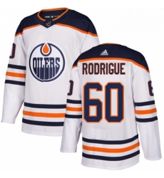 Mens Adidas Edmonton Oilers 60 Olivier Rodrigue Authentic White Away NHL Jersey 