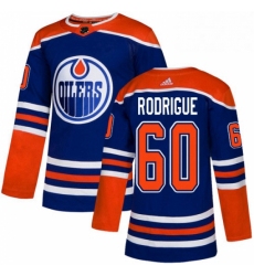 Mens Adidas Edmonton Oilers 60 Olivier Rodrigue Premier Royal Blue Alternate NHL Jersey 