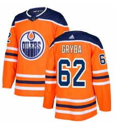 Mens Adidas Edmonton Oilers 62 Eric Gryba Premier Orange Home NHL Jersey 