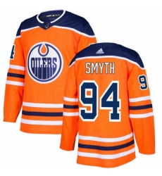 Mens Adidas Edmonton Oilers 94 Ryan Smyth Authentic Orange Home NHL Jersey 