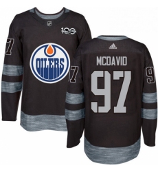 Mens Adidas Edmonton Oilers 97 Connor McDavid Authentic Black 1917 2017 100th Anniversary NHL Jersey 