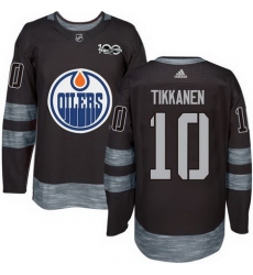 Oilers #10 Esa Tikkanen Black 1917 2017 100th Anniversary Stitched NHL Jersey