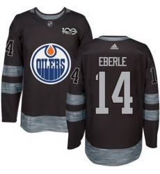 Oilers #14 Jordan Eberle Black 1917 2017 100th Anniversary Stitched NHL Jersey
